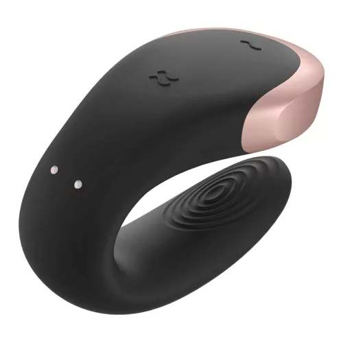 Satisfyer double love- tölthető fekete párvibrátor