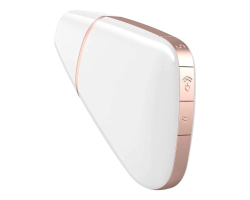 Okos vízálló csiklóizgató fehér vibrátor - Satisfyer Love Triangle