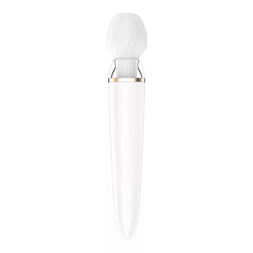 Satisfyer Double Wand okos tölthető masszírozó - fehér