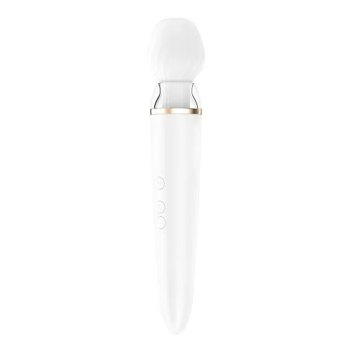 Satisfyer Double Wand okos tölthető masszírozó - fehér