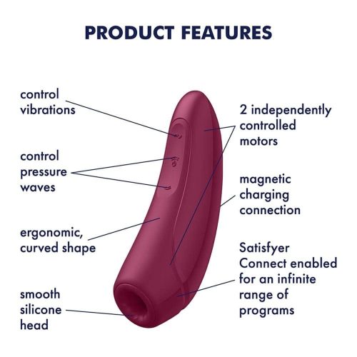 Akkus okos vízálló csiklóizgató vibrátor - Satisfyer Curvy 1+