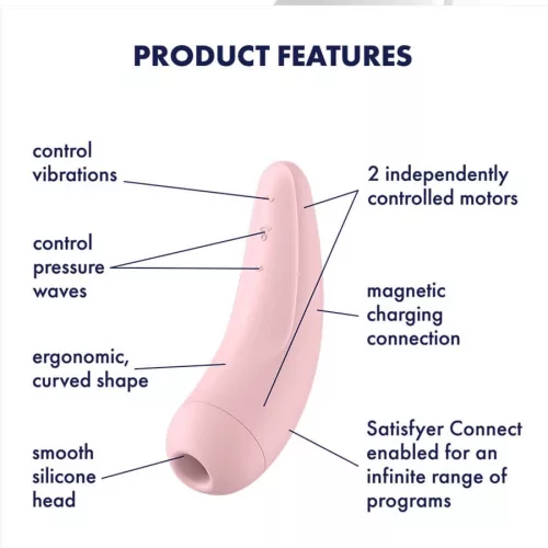 Akkus okos vízálló csiklóizgató pink vibrátor - Satisfyer Curvy 2