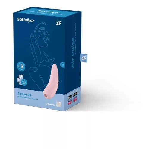 Akkus okos vízálló csiklóizgató pink vibrátor - Satisfyer Curvy 2