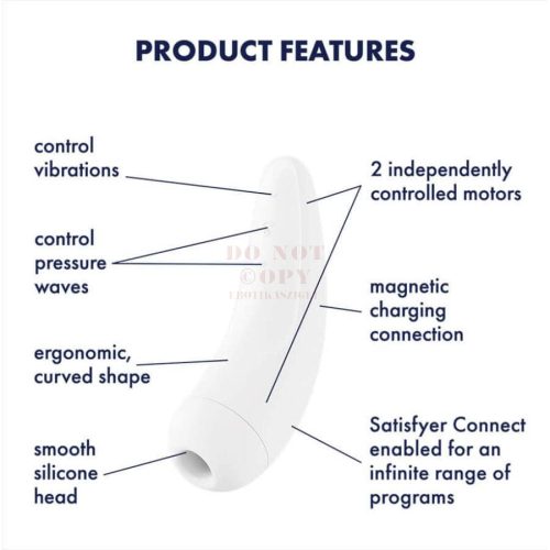 Akkus okos vízálló csiklóizgató fehér vibrátor - Satisfyer Curvy 2