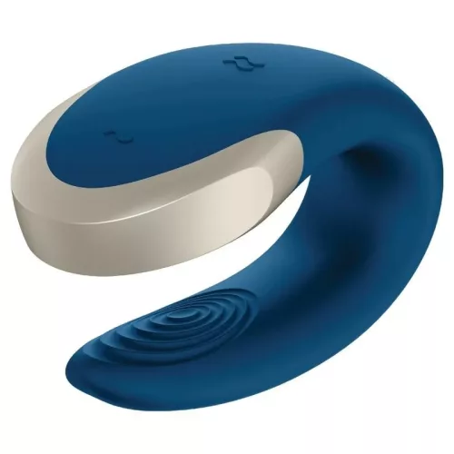 Satisfyer double love- tölthető rádiós kék párvibrátor