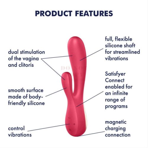 Satisfyer Mono Flex okos tölthető vibrátor - piros