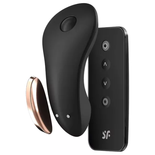 Satisfyer Little Secret - tölthető fekete csiklóizgató vibrátor