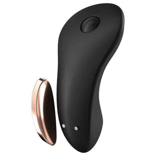 Satisfyer Little Secret - tölthető fekete csiklóizgató vibrátor
