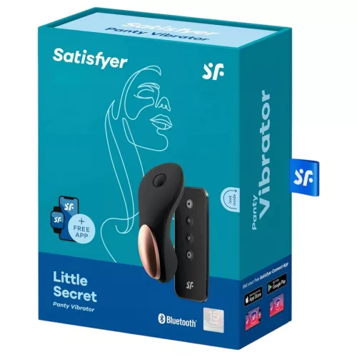 Satisfyer Little Secret - tölthető fekete csiklóizgató vibrátor