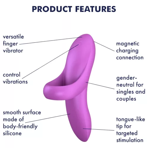 Satisfyer Bold Lover - akkus, vízálló pink ujj vibrátor