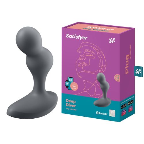 Satisfyer Deep Diver - okos tölthető szürke anál vibrátor