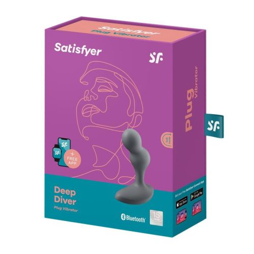 Satisfyer Deep Diver - okos tölthető szürke anál vibrátor