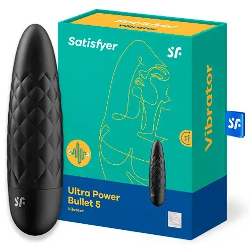 Satisfyer Ultra Power Bullet 5 -akkus fekete csiklóizgató vibrátor