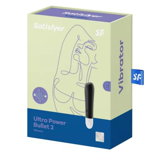 Satisfyer Ultra Power Bullet 2 - akkus fekete csiklóizgató vibrátor