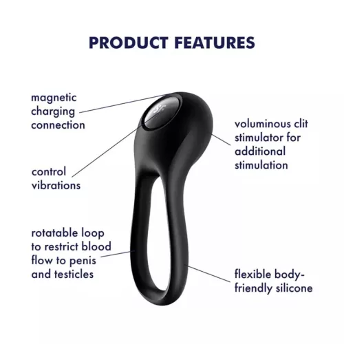 Satisfyer Majestic Duo  vibrációs tölthető péniszgyűrű