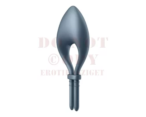 Satisfyer Bullseye tölthető vibrációs péniszgyűrű - sötétkék