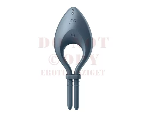 Satisfyer Bullseye tölthető vibrációs péniszgyűrű - sötétkék