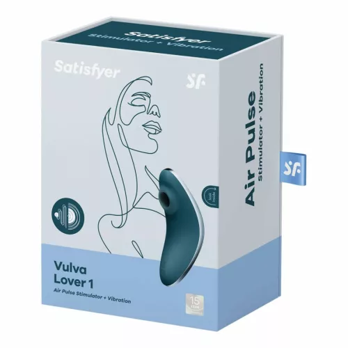 Akkus vízálló csiklóizgató vibrátor - Satisfyer Vulva Lover 1 kék