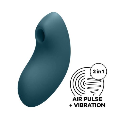 Akkus vízálló csiklóizgató vibrátor - Satisfyer Vulva Lover 2 kék