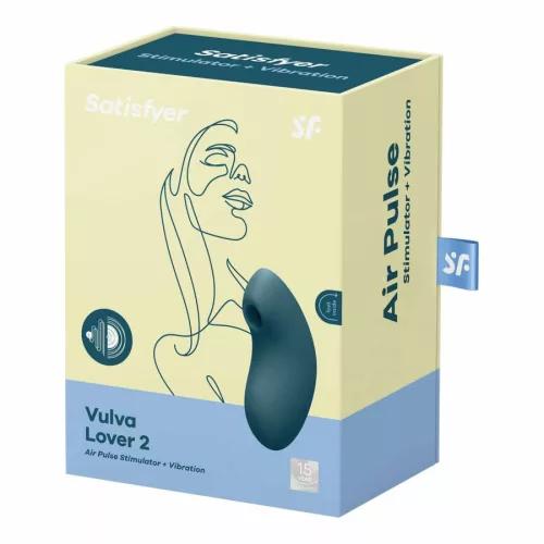 Akkus vízálló csiklóizgató vibrátor - Satisfyer Vulva Lover 2 kék