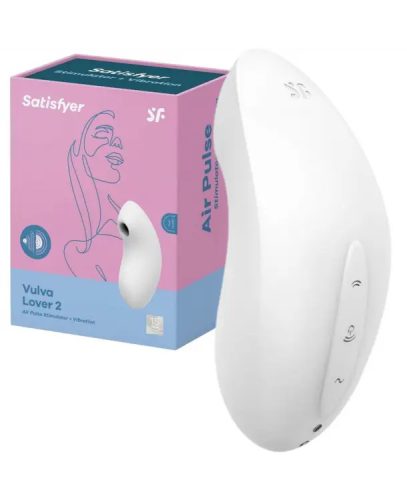 Akkus vízálló csiklóizgató vibrátor - Satisfyer Vulva Lover 2 fehér