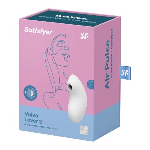 Akkus vízálló csiklóizgató vibrátor - Satisfyer Vulva Lover 2 fehér