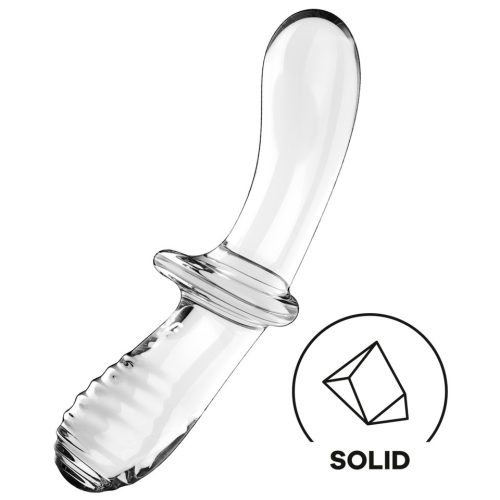 Satisfyer double crystal dildo- kétvégű üveg dildó