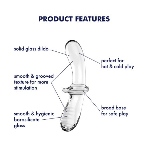 Satisfyer double crystal dildo- kétvégű üveg dildó