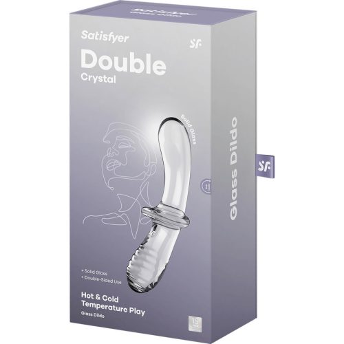 Satisfyer double crystal dildo- kétvégű üveg dildó