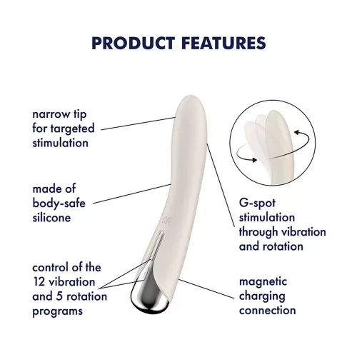 Satisfyer Spinning Vibe 1 forgó vibrátor - beige