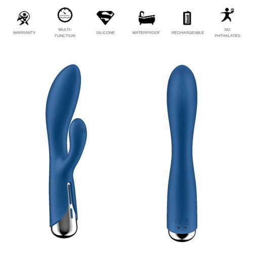 Satisfyer Spinning Rabbit 1 forgó csiklókaros vibrátor - kék