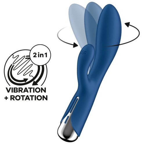 Satisfyer Spinning Rabbit 1 forgó csiklókaros vibrátor - kék