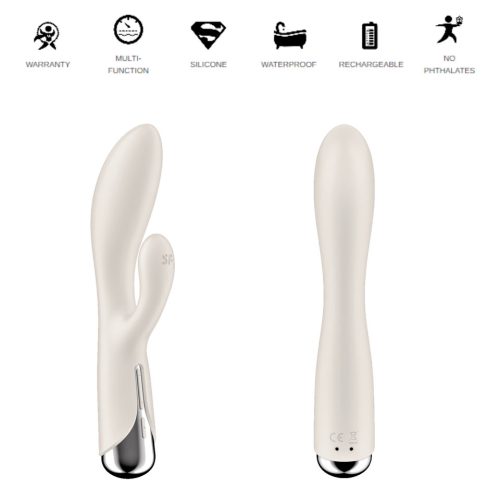Satisfyer Spinning Rabbit 1 forgó csiklókaros vibrátor - beige