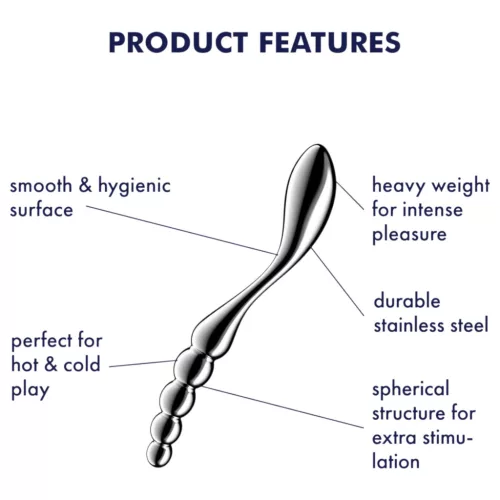Satisfyer Star Force 1 - ezüst gömbös acéldildó