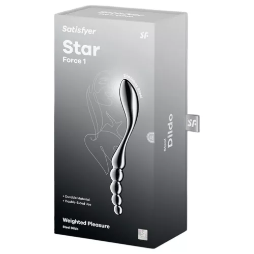 Satisfyer Star Force 1 - ezüst gömbös acéldildó