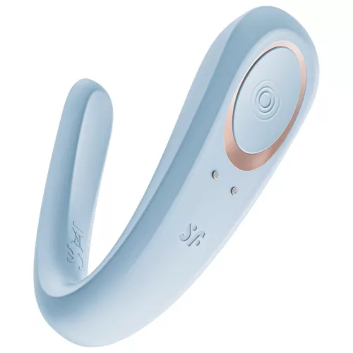 Satisfyer Double Classic - kék párvibrátor