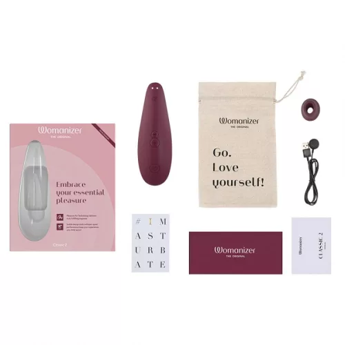 Womanizer Classic 2 vízálló csiklóizgató - bordó