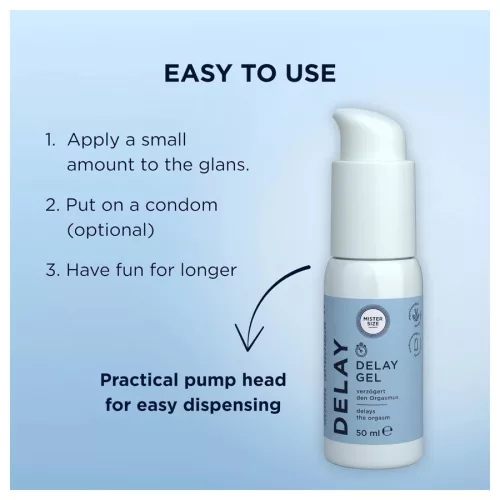 Mister Size Delay Gel - magömlést késleltető gél