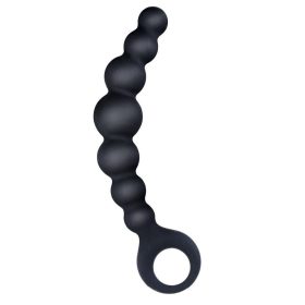 Arse Beads szilikon fekete anál füzér - 18 cm