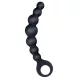 Arse Beads szilikon fekete anál füzér - 18 cm