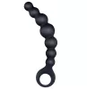 Arse Beads szilikon fekete anál füzér - 18 cm