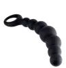 Arse Beads szilikon fekete anál füzér - 18 cm