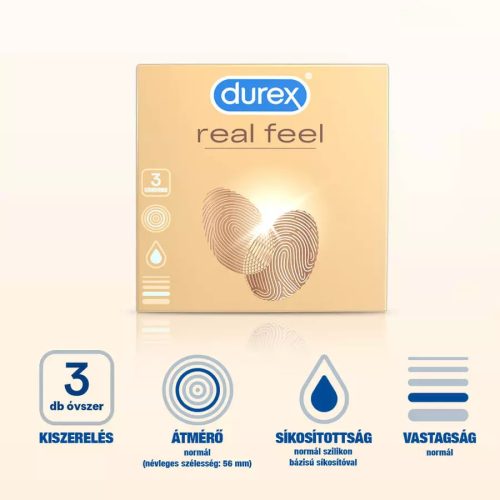 Durex Reel Feel latexmentes óvszer - 3 db