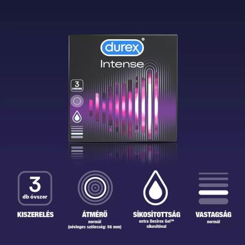 Durex Intense bodázott óvszer - 3 db