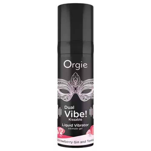 Orgie Dual Vibe unisex folyékony vibrátor - Eper - Gin Tonic - 15 ml