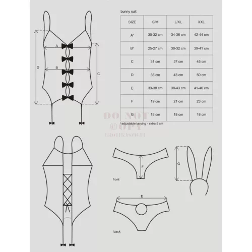 Bunny suit - szexi jelmez S/M