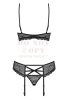 Obsessive 818 fekete csipkeszett - S/M