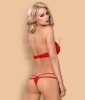 Obsessive 838 piros szett - S/M