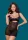 Obsessive 867 fekete csipkés babydoll - S/M