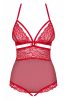 Obsessive 838 piros nyitott body - L/XL